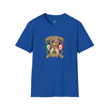 Canada, United States, and Mexico! This World Cup 2026 Is Louder Than Ever! Let's Make History With This Unisex Softstyle T-Shirt!  ALL PRICES INCLUDE SHIPPING WITHIN THE USA.