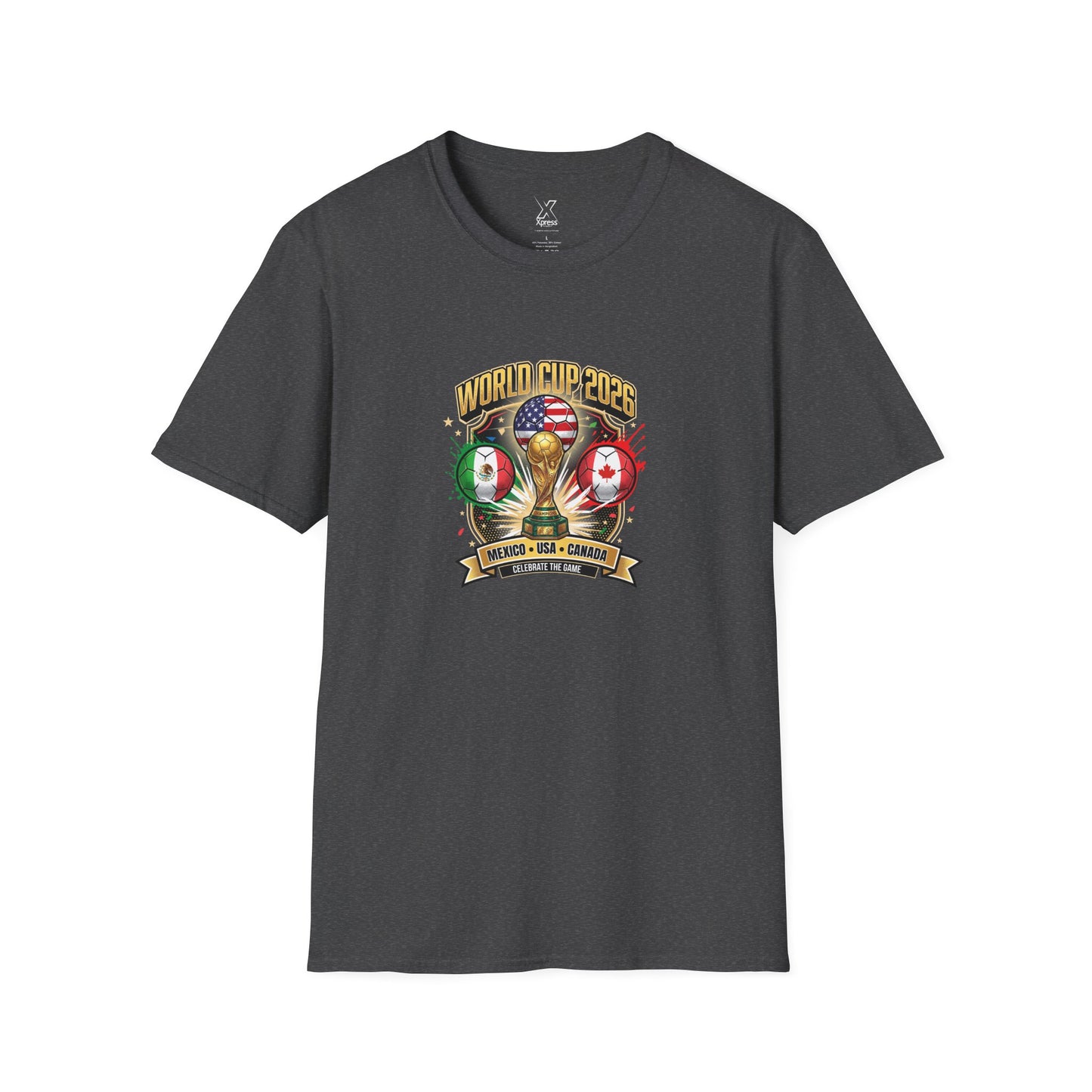 Canada, United States, and Mexico! This World Cup 2026 Is Louder Than Ever! Let's Make History With This Unisex Softstyle T-Shirt!  ALL PRICES INCLUDE SHIPPING WITHIN THE USA.