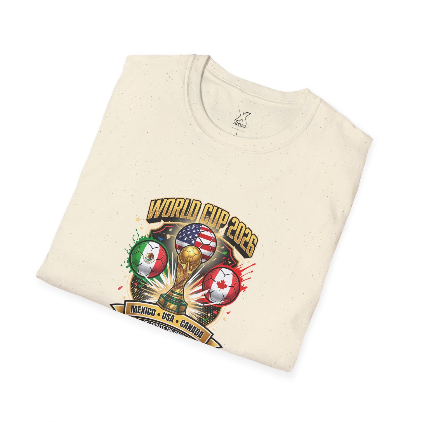 Canada, United States, and Mexico! This World Cup 2026 Is Louder Than Ever! Let's Make History With This Unisex Softstyle T-Shirt!  ALL PRICES INCLUDE SHIPPING WITHIN THE USA.