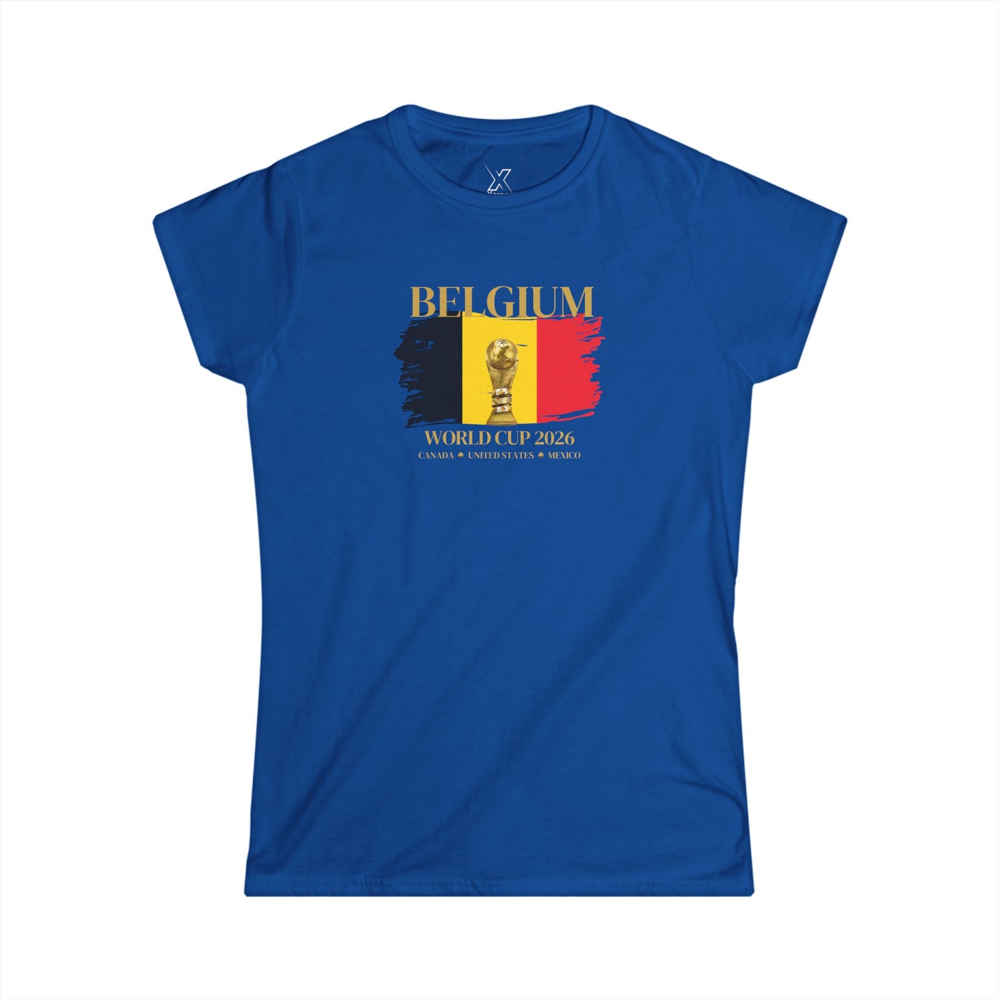 Let's Go, Belgium!!!!  Women's Softstyle Tee | Perfect for Football Fans, Casual Outfits, Gifts, Travel Wear, Sports Events 2026