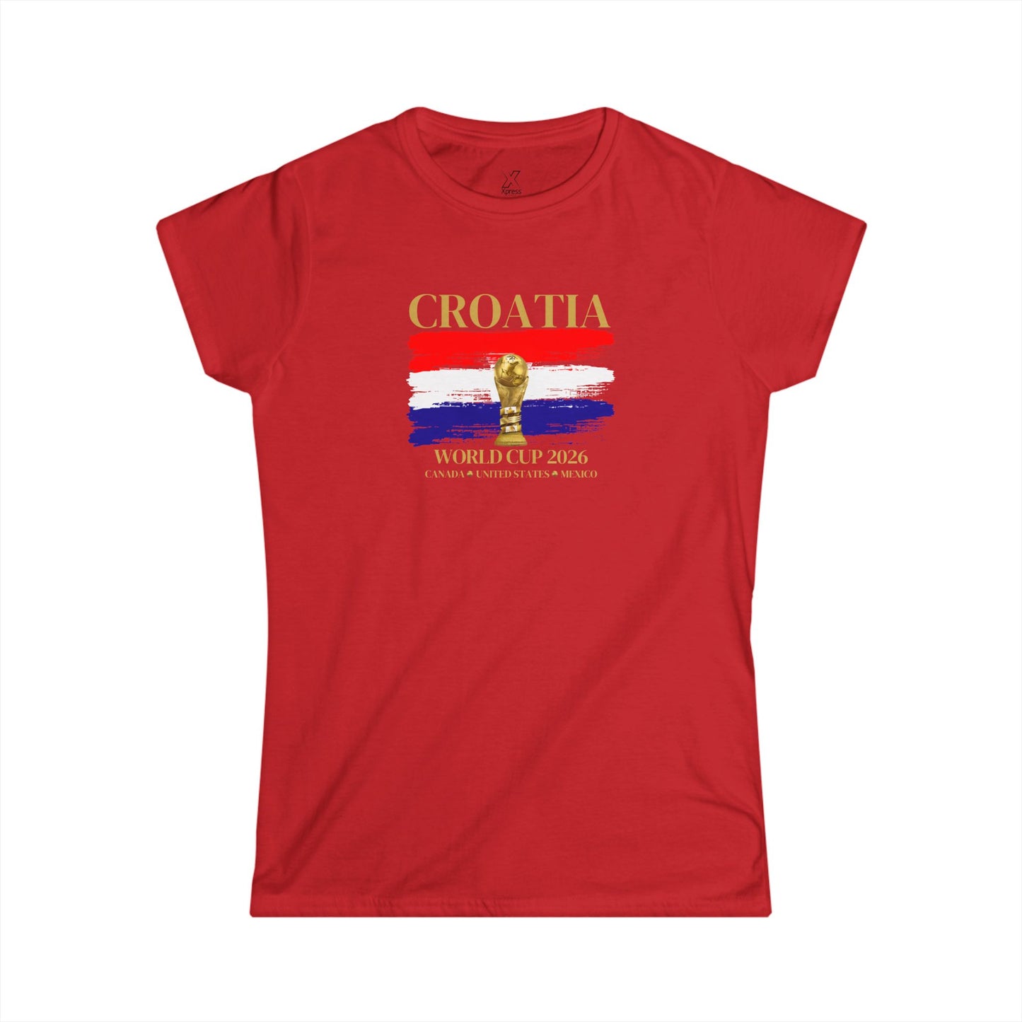 Croatia World Cup Women's Tee, Croatia Support Shirt, Women's Soccer Tee, Sports Fan Apparel, Gift for Soccer Lovers
