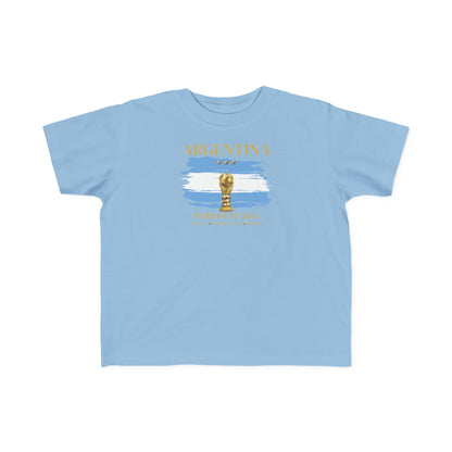 Toddler World Cup Tee, Kids Soccer Shirt, Argentina Fans Gift, Sports Toddler Outfit, Unisex Toddler Short Sleeve, Fine Jersey Tee