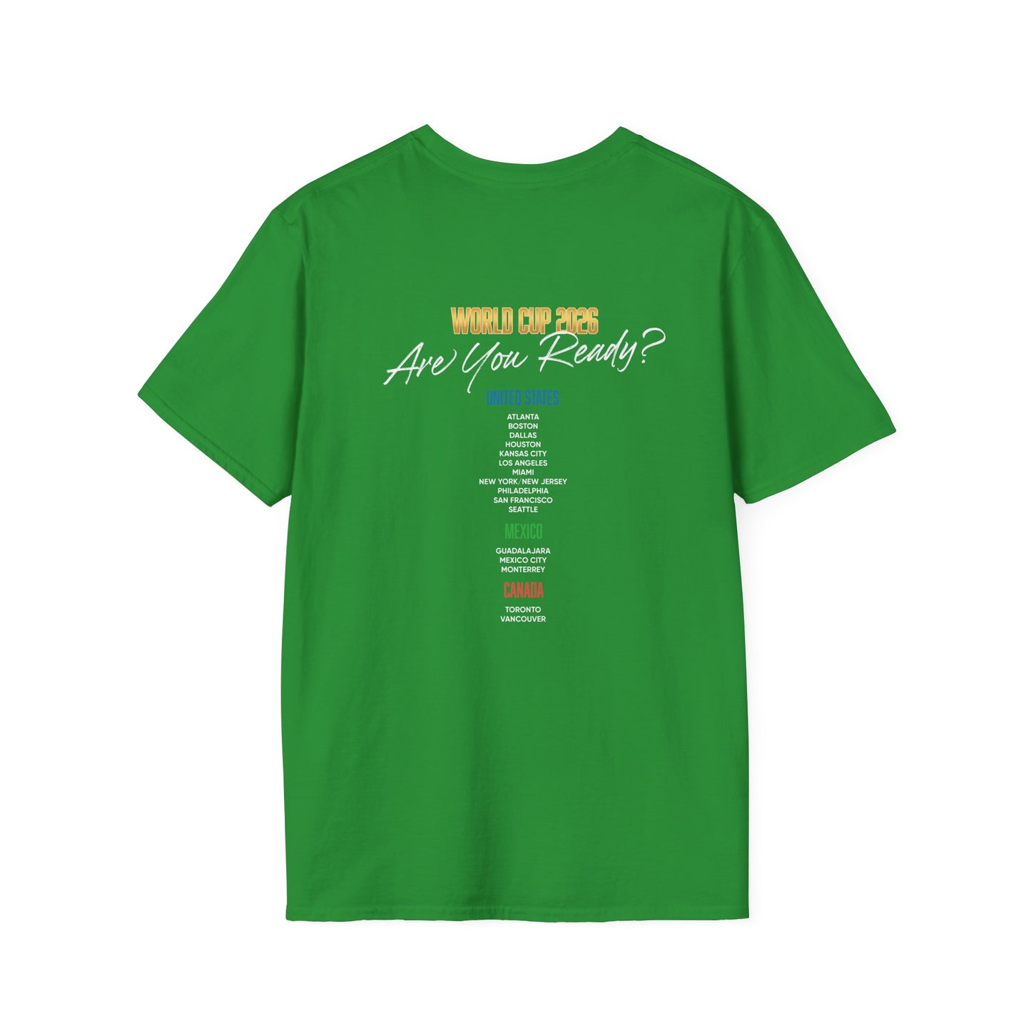 Canada, United States, and Mexico! This World Cup 2026 Is Louder Than Ever! Let's Make History With This Unisex Softstyle T-Shirt!  ALL PRICES INCLUDE SHIPPING WITHIN THE USA.