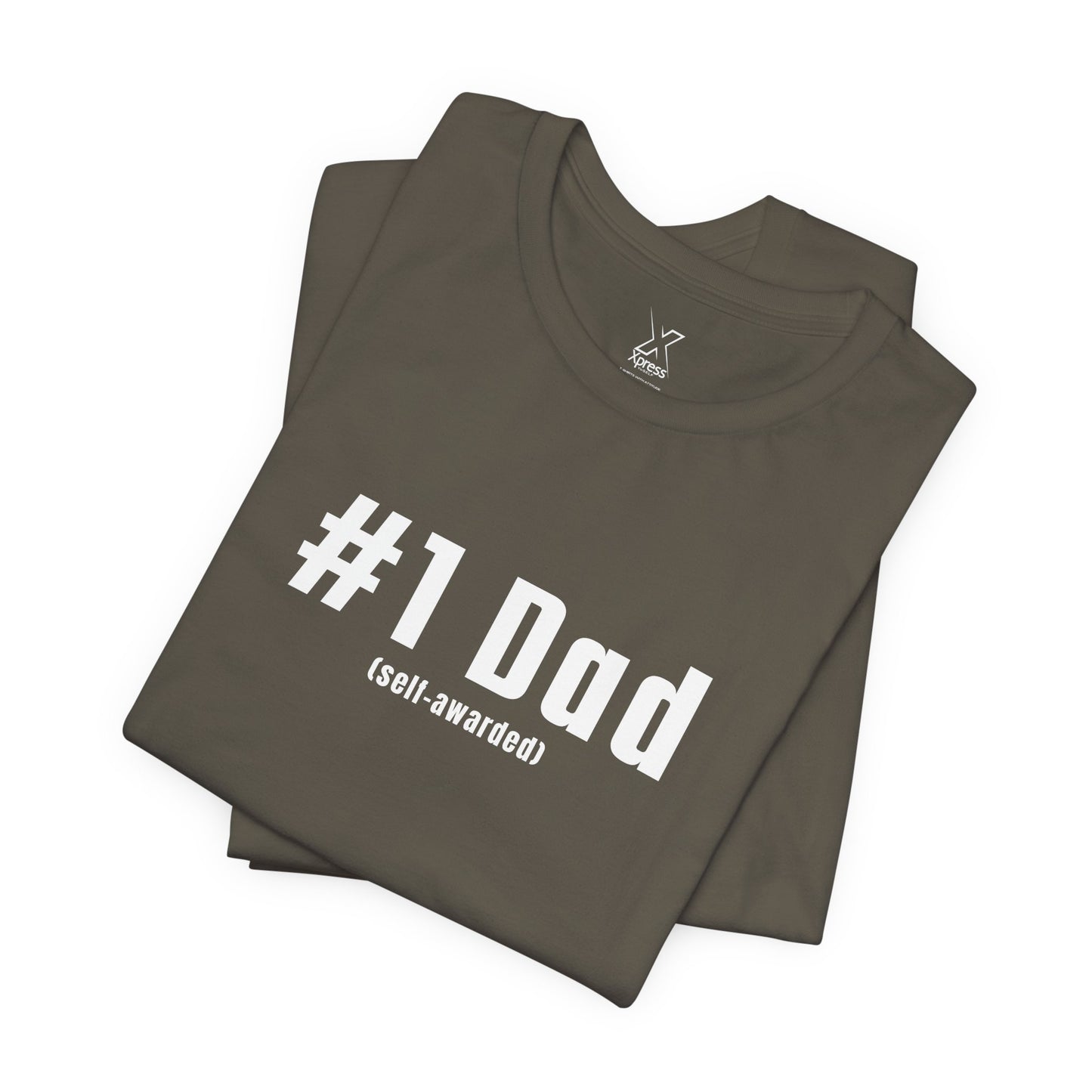 #1 Dad (Self-Awarded) – Men’s Funny Unisex Jersey Tee. For the funny dads out there!