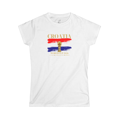Croatia World Cup Women's Tee, Croatia Support Shirt, Women's Soccer Tee, Sports Fan Apparel, Gift for Soccer Lovers