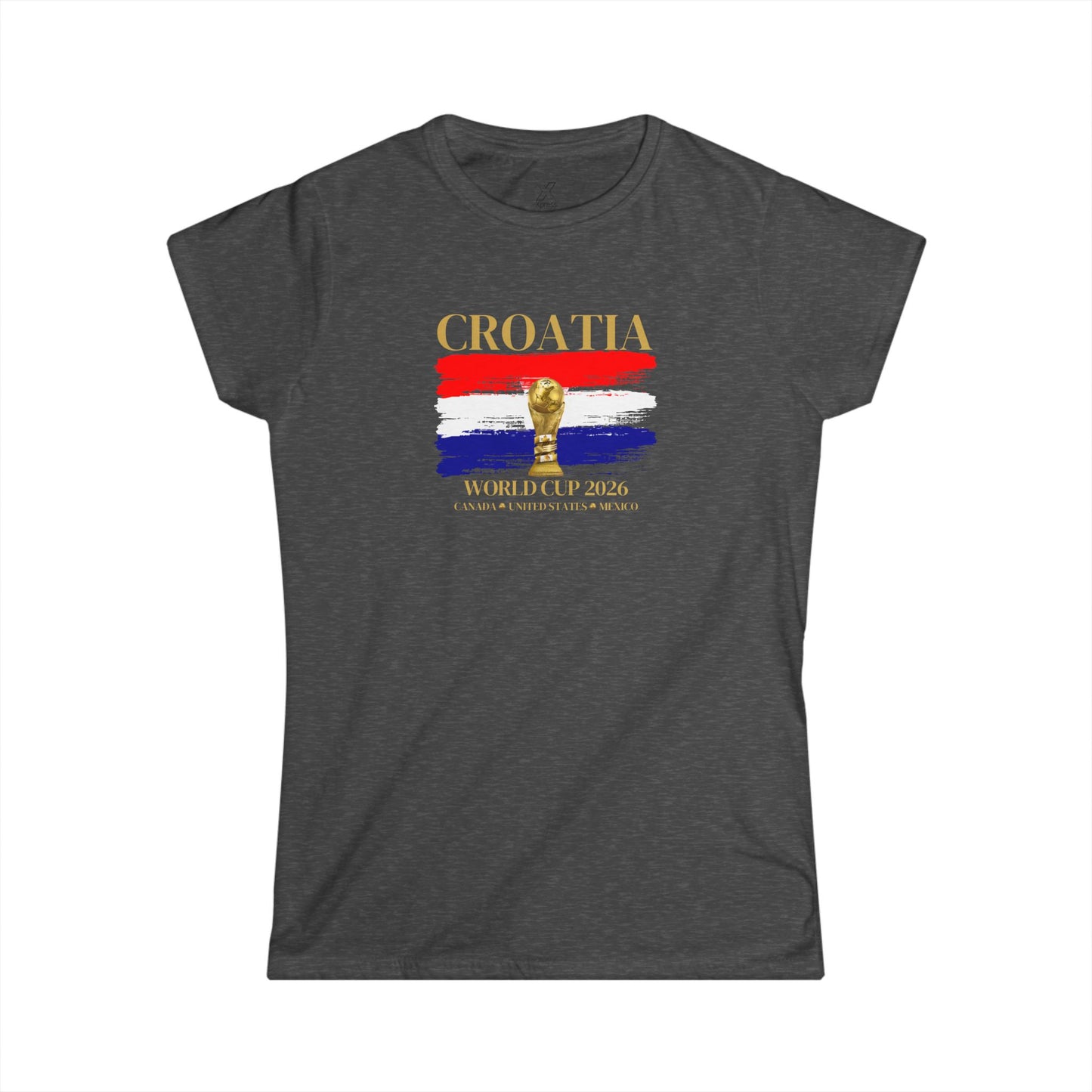 Croatia World Cup Women's Tee, Croatia Support Shirt, Women's Soccer Tee, Sports Fan Apparel, Gift for Soccer Lovers