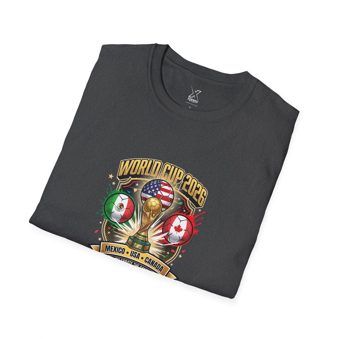 Canada, United States, and Mexico! This World Cup 2026 Is Louder Than Ever! Let's Make History With This Unisex Softstyle T-Shirt!  ALL PRICES INCLUDE SHIPPING WITHIN THE USA.
