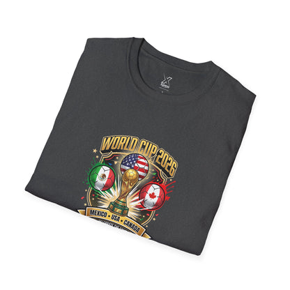 Canada, United States, and Mexico! This World Cup 2026 Is Louder Than Ever! Let's Make History With This Unisex Softstyle T-Shirt!  ALL PRICES INCLUDE SHIPPING WITHIN THE USA.