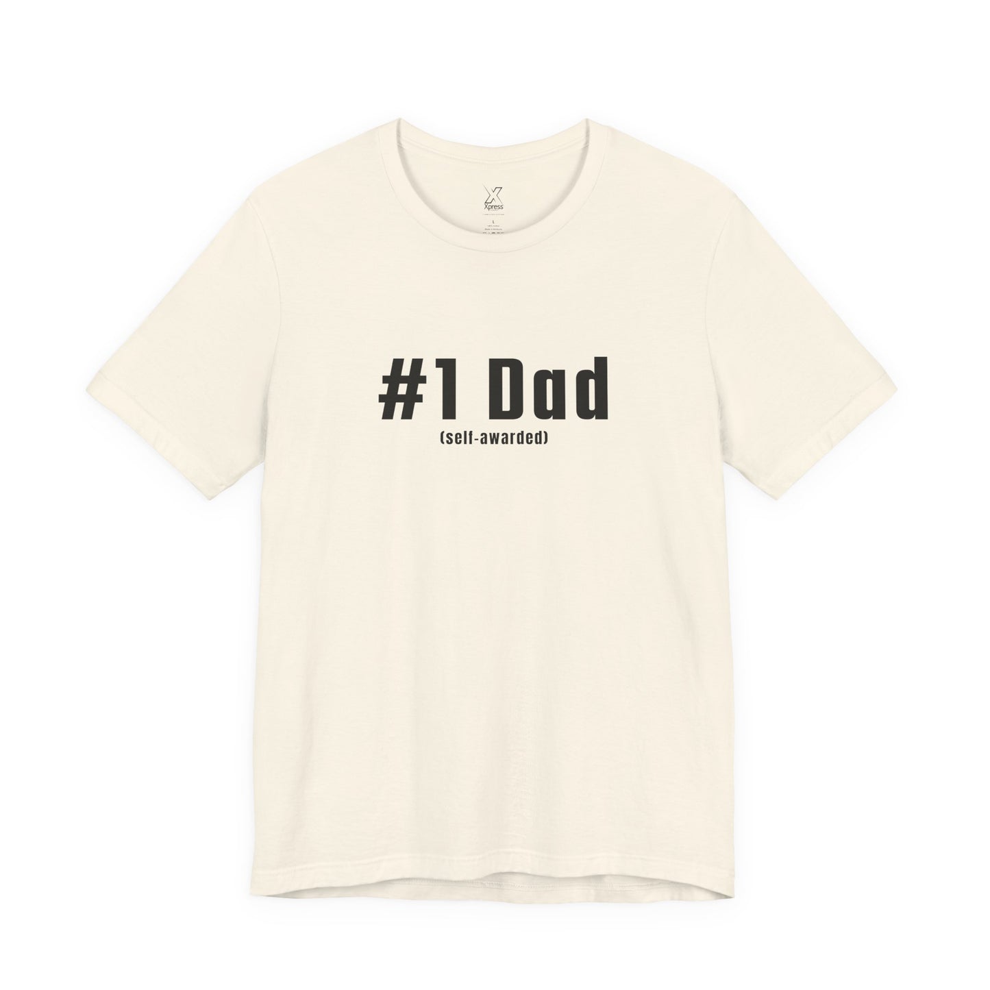 #1 Dad (Self-Awarded) – Men’s Funny Unisex Jersey Tee. For the funny dads out there!