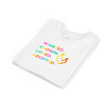 Youth Adoption Celebration Tee, Adopted Shirt, Kids Love Tee, Family Unity Apparel, Gifts for Kids, Positive Message Shirt