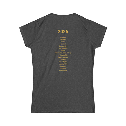 Let's Go, Belgium!!!!  Women's Softstyle Tee | Perfect for Football Fans, Casual Outfits, Gifts, Travel Wear, Sports Events 2026
