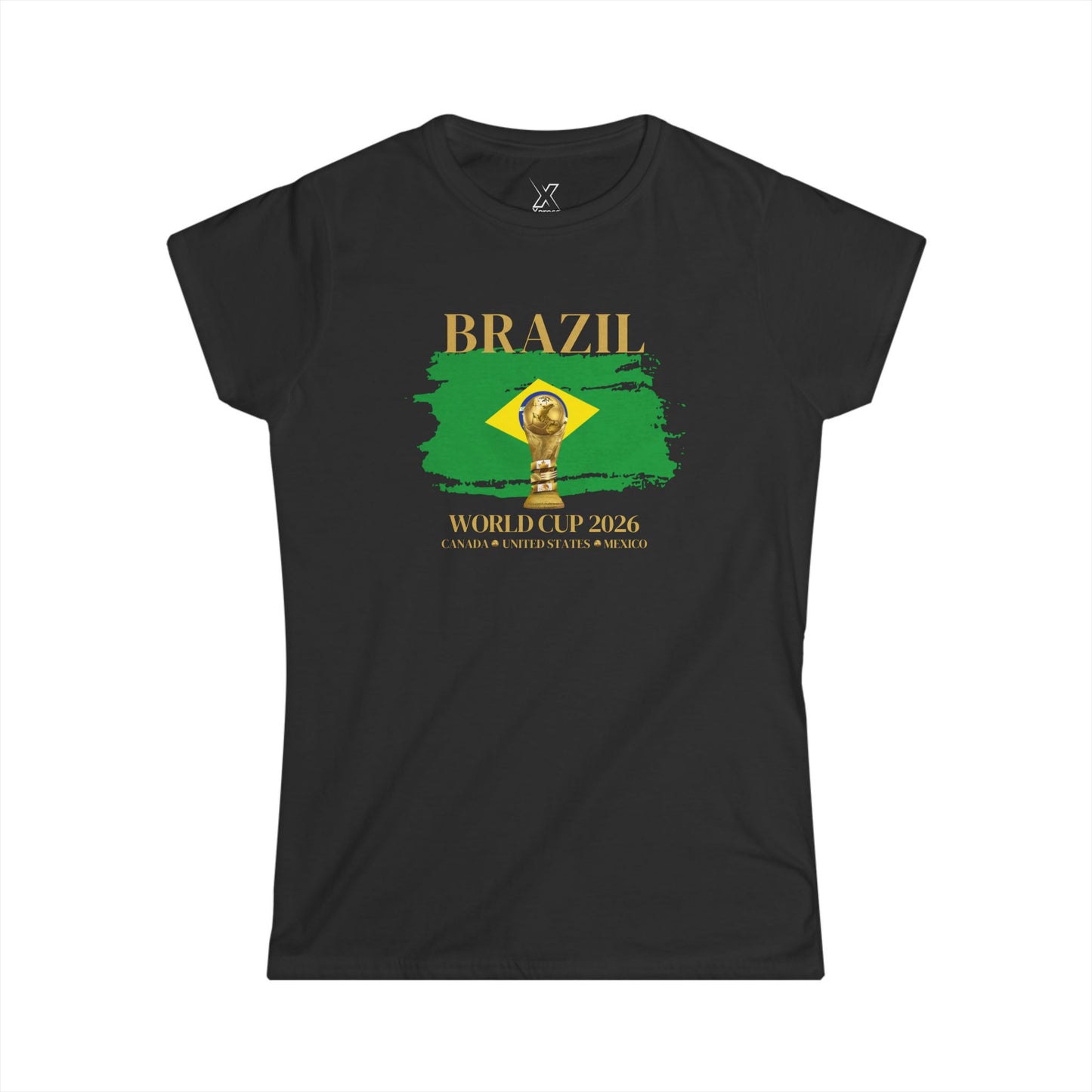 Brazil  Women's Softstyle T-Shirt, Soccer Fan Gift, Sports Apparel Women, 2026 Brazilian Pride Shirt, Casual Sportswear