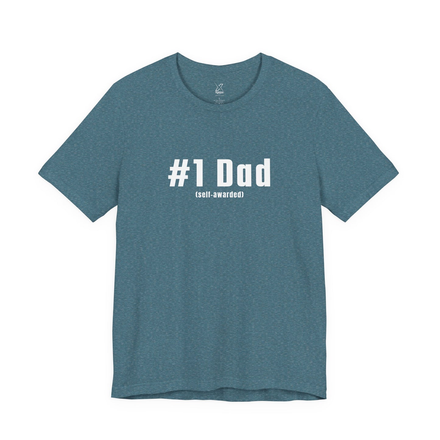 #1 Dad (Self-Awarded) – Men’s Funny Unisex Jersey Tee. For the funny dads out there!