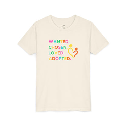 Youth Adoption Celebration Tee, Adopted Shirt, Kids Love Tee, Family Unity Apparel, Gifts for Kids, Positive Message Shirt